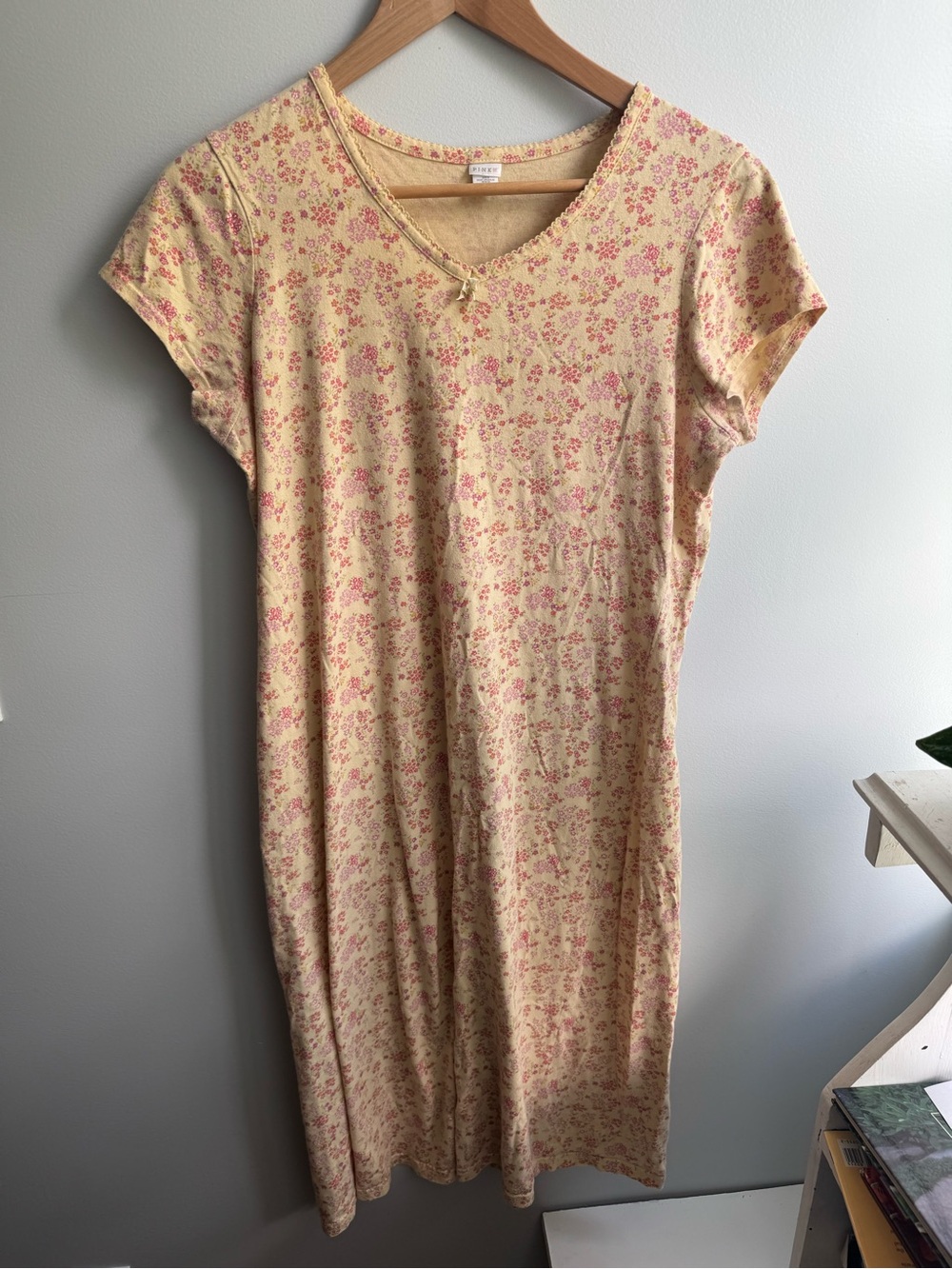 PINK Victoria's Secret Butter Yellow Floral casual Dress or Sleep Dress